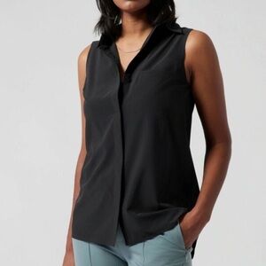 Athleta Black Urbanite ll Tank Black Sleeveless Top